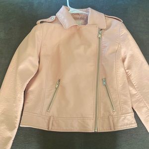 Pink faux leather jacket